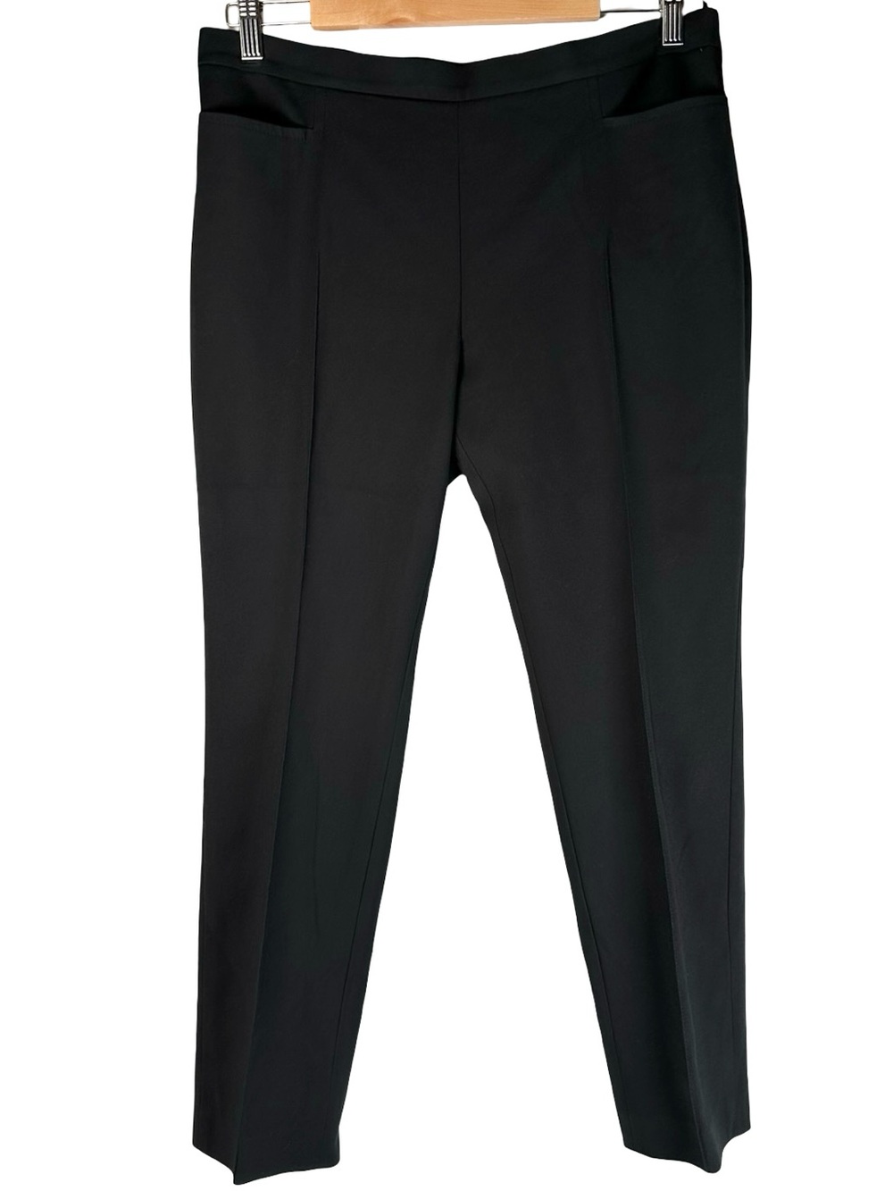Akris Punto Black Cotton Blend Mid Rise Slim Ankle Trouser Pants Women’s Size 10